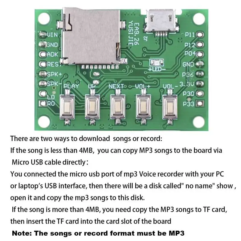 RCmall MP3 Voice Module Bộ Wel - đánh giá và giá Mp3 Audio Music Download