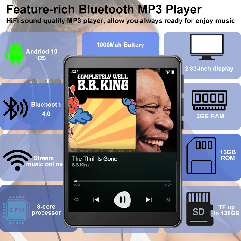 WiFi MP3 Player Andriod 10 Spo - đánh giá và giá Mp3 Audio Music Download